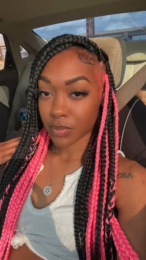 nico versace box braids|black and pink box braids.